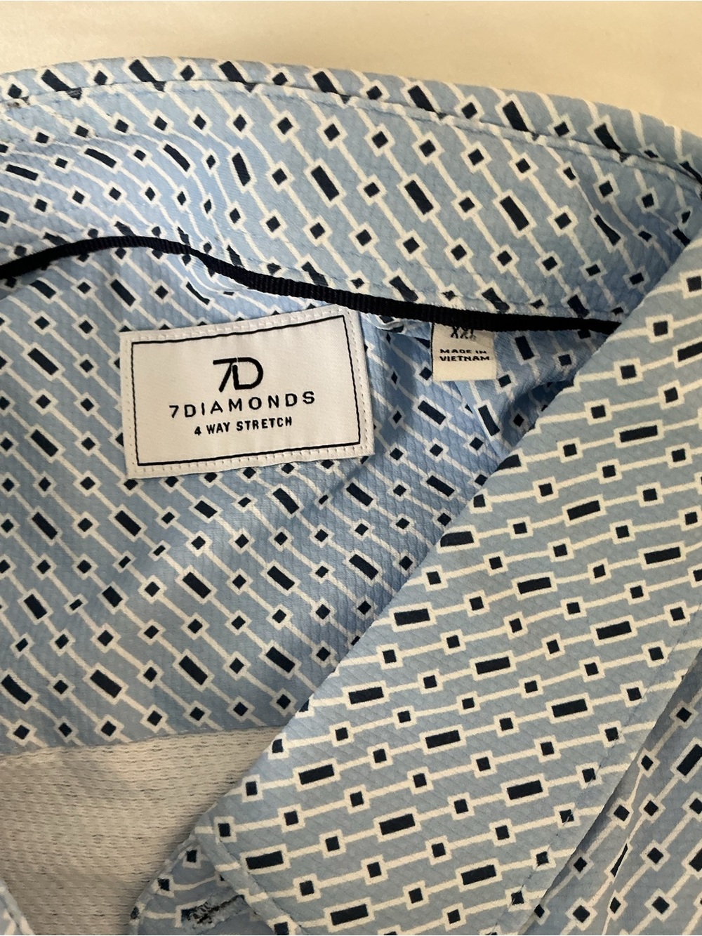 NWT 7 Diamonds Ridge Blue 4-Way Stretch Shirt XXL - Picture 3 of 9